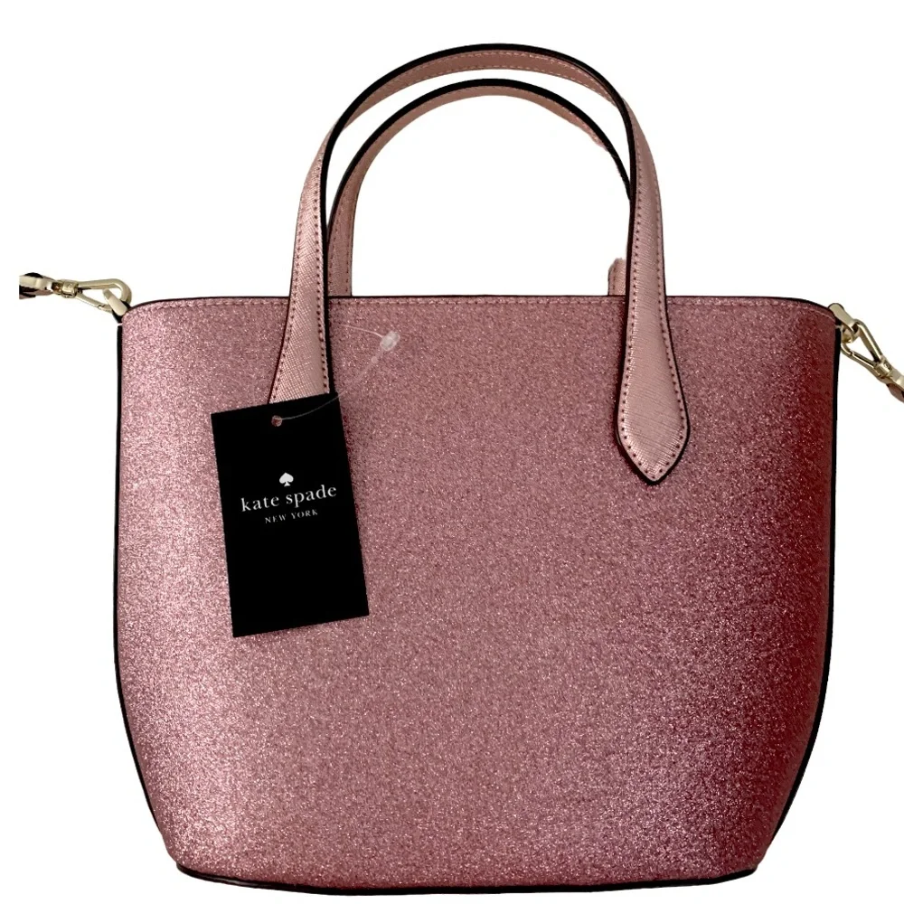 NWT 2-Piece Kate Spade Glitter Glimmer Crossbody Bag/Matching Bifold Wallet Pink